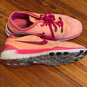Pink Nike sneakers